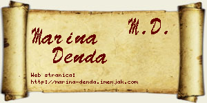Marina Denda vizit kartica